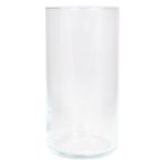 Jarrón de vidrio cilíndrico SANYA OCEAN, transparente, 25cm, Ø12,5cm