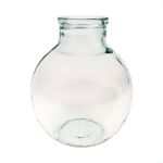 Jarrón esférico BRENDEN de vidrio reciclado, transparente, 30cm, Ø25cm