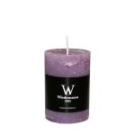 Vela de pilar AURORA, malva, 9cm, Ø5,8cm, 30h - Made in Germany