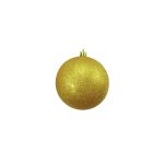 Bola de Navidad ABELIA, 4 piezas, purpurina, dorado, Ø10cm
