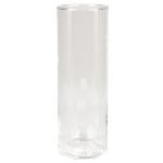 Jarrón cilíndrico de cristal SANYA OCEAN, transparente, 25cm, Ø10cm