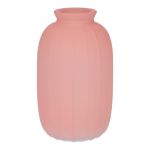 Flasche SILVINA aus Glas, Rillen, altrosa-klar, 12cm, Ø7cm