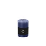 Vela de pilar AURORA, azul oscuro, 10cm, Ø6,8cm, 42h - Made in Germany