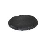 Soporte para velas redondo de pizarra MARIANO, antracita, Ø12cm