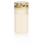 Luz de tumba CARMELIA con tapa, blanca, 12cm, Ø6,1cm, 50h