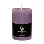 Vela de pilar AURORA, malva, 14cm, Ø10cm, 100h - Made in Germany