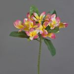 Frangipani de plástico ALDAH, rosa-amarillo, 70cm, Ø5cm