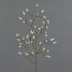 Rama de magnolia textil KOTORI, blanca, 75cm