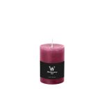 Vela de pilar / Vela de cera AURORA, magenta, 14cm, Ø9,8cm, 100h - Hecho en Alemania