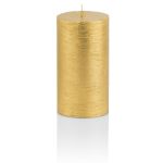 Vela de columna / Vela de Navidad MATHILDA, oro, 10 cm, Ø6,8cm, 45h - Hecho en Alemania