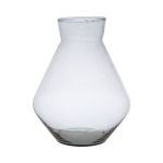 Florero RAMUNDA de cristal, reciclado, transparente, 25cm, Ø19cm