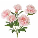Kunst Pfingstrosen Strauch LYANA, Steckstab, rosa, 45cm, Ø30cm