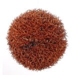 Künstliche Schilfgras Kugel ARKO, Glitzer, orange, 15cm