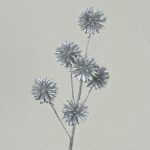 Kunst Kornblume BIRNA, Glitzer, silber, 55cm, Ø5cm