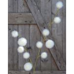 Ballon-Wolfsmilch Deko Zweig ELAENA, Früchte, creme-weiß, 100cm