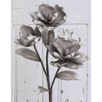 Künstlicher Kamelien Zweig Kunststoffschaum RANIA, grau, 95cm, Ø18-22cm