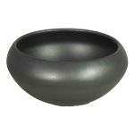 Cuenco de cerámica para flores URMIA LAKE, gris antracita-mate, 13cm, Ø30cm