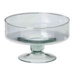 Cuenco de cristal CORIE OCEAN sobre soporte, transparente, 12cm, Ø19cm