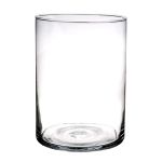 Portavelas cilíndrico SANYA AIR de cristal, transparente, 25cm, Ø18cm