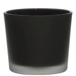 Gran portavelas ALENA FROST, negro mate, 9cm, Ø10cm