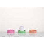Plato de cristal para velas ARBENITA, rosa, 3cm, Ø9,5cm