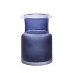 Tarro para velas BRUNILDA, transparente-azul, 20cm, Ø13,5cm