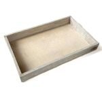 Bandeja decorativa de madera rectangular MARTAL, natural y ligeramente blanqueado, 32x20x4cm