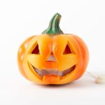 Calabaza de Halloween BOOGIE, naranja, LED, 13cm, Ø12,5cm