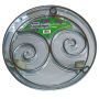 Bandeja redonda para maceta DUNIK de plástico, con motivo de ruedas, gris, 9cm, Ø32cm