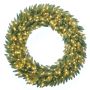 Corona de abeto artificial AMARILLO, verde, con LED, Ø 60 cm