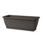 Jardinera de balcón OPHIRA de plástico reciclado, depósito de agua, bandeja, antracita, 59,5 x 19,5 x 17,5 cm