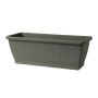 Jardinera de balcón OPHIRA de plástico reciclado, depósito de agua, bandeja, verde salvia, 49,5 x 19,5 x 17,5 cm