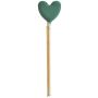 Espuma floral húmeda OASIS® «Corazón» sobre varilla de madera Bioline, verde, 19 x 16 x 8,5 cm