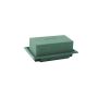 OASIS® Esponja de montaje en húmedo rectangular para arreglos florales, en bandeja de Papercompound, verde, 13 x 9 x 5 cm