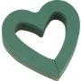Espuma para arreglos florales en húmedo OASIS® Corazón abierto, decoración de boda, base de espuma dura Foam Frames, verde, 25 x 24 x 6 cm