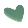OASIS® masa de espuma húmeda en forma de corazón, decoración de boda, base de espuma dura Foam Frames, verde, 25 x 24 x 6 cm