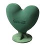 Esponja floral húmeda OASIS® en forma de corazón 3D, decoración para bodas, soporte de madera Bioline, verde, 30 x 28 x 17 cm