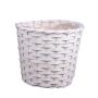 Cesta para flores AHMANIU, blanca, 17 cm, Ø 20 cm