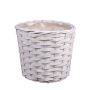 Cesta para flores AHMANIU, blanca, 16 cm, Ø 18 cm