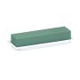 OASIS® Esponja húmeda rectangular para arreglos florales, en bandeja de Papercompound, verde y blanco, 25 x 9 x 5 cm
