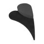 OASIS® Black Ideal Espuma para arreglos florales en húmedo, forma de corazón con cola, base de madera Bioline, negro, 42 x 25 x 4,5 cm