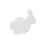 Decoración de Pascua: silueta de conejo HOPPER, blanco, 56 cm