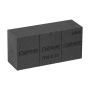 Bloque de espuma floral húmeda OASIS® Black Ideal Maxlife con líneas de corte, negro, 23 x 11 x 7,5 cm