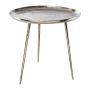 Mesita auxiliar UMAIZA de aluminio, plateada, 56cm, Ø59cm