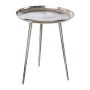Mesita auxiliar UMAIZA de aluminio, plateada, 45cm, Ø39cm