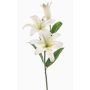 Flor artificial de lirio tigre KRAWEL, Colección Eco, blanco y verde, 85 cm, Ø 21 cm