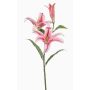 Flor artificial de lirio tigre KRAWEL, Colección Eco, rosa-rosa-blanco, 85 cm, Ø 21 cm