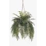 Planta artificial de helecho espada Frauenhaarfarn MAXROL, con cepellón, raíces, colgante, verde, 85cm