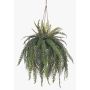 Planta artificial de helecho de mujer MAXROL, con cepa, raíces, colgante, verde, 90cm