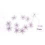 Guirnalda de luces con estrellas GIOVANNA, plateada, 20 LED, pilas, 145 cm, Ø 6 cm